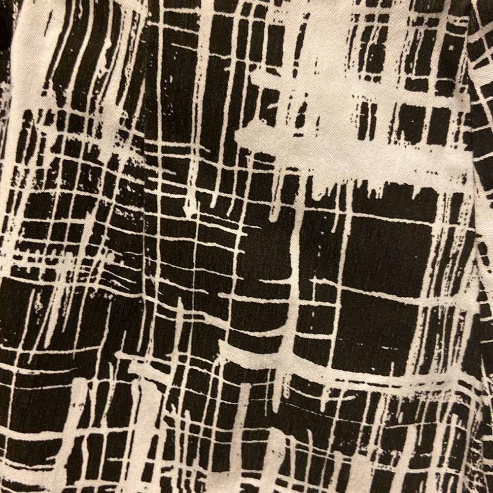 INSIGHT STRECH STRAIGHT PANTS Black & White Stripes like paint pull on - Picture 6 of 7